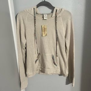 American Rag cream hoodie size L NWT